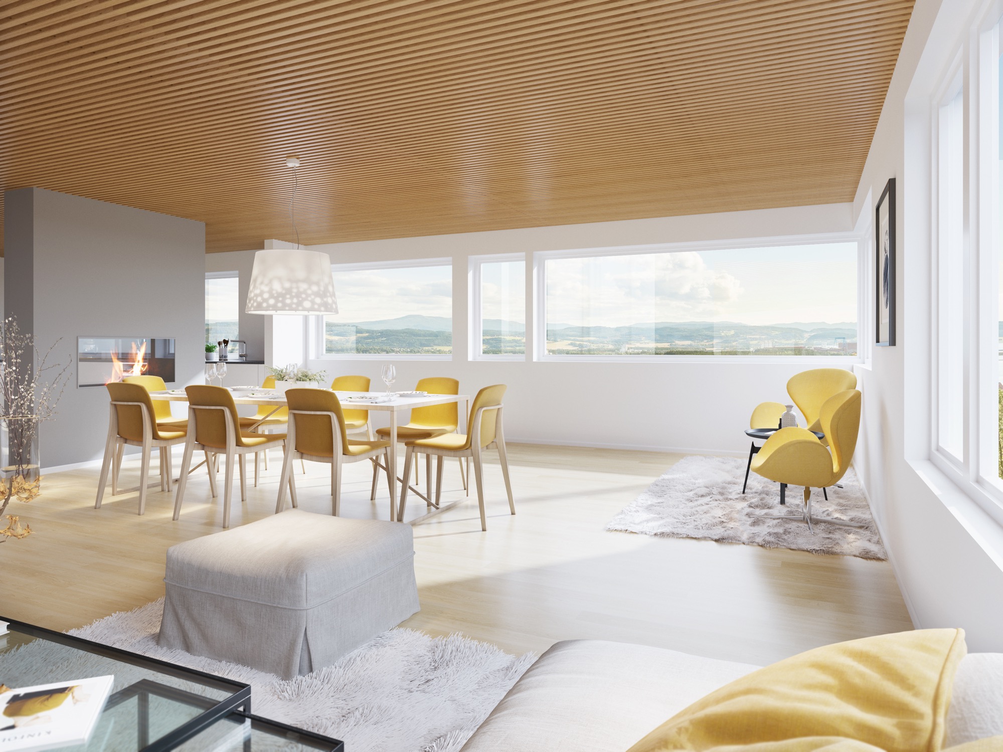 Stueinteriør stor leilighet øst